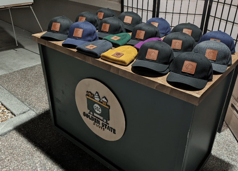 laser cart with hats for party