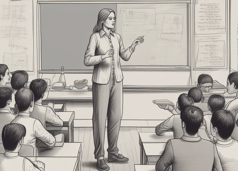 a woman in a white suit standing with her arms crossed