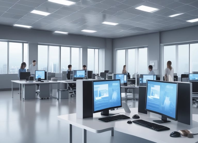 A white mask with distinct black features is placed on an open server tray in a data center or server room. The server is equipped with various LED indicators and network ports, suggesting an active setup.