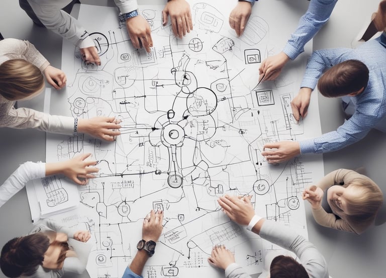 Technician repairing a computer motherboard in a modern workspace.
