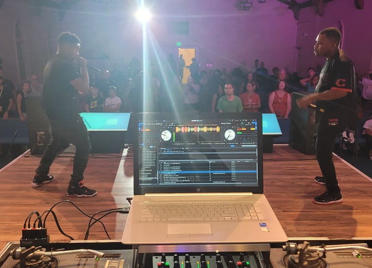 Dj ced the Scientist live at the Flatline Church event