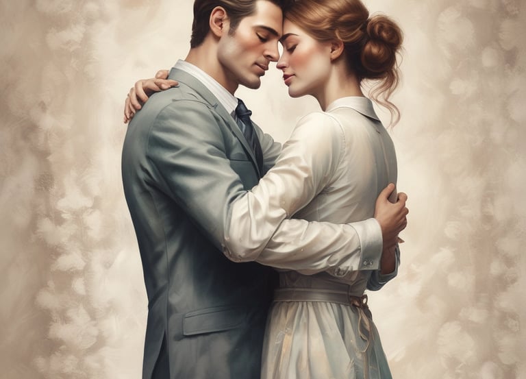 A couple sharing an intimate conversation in a cozy setting.