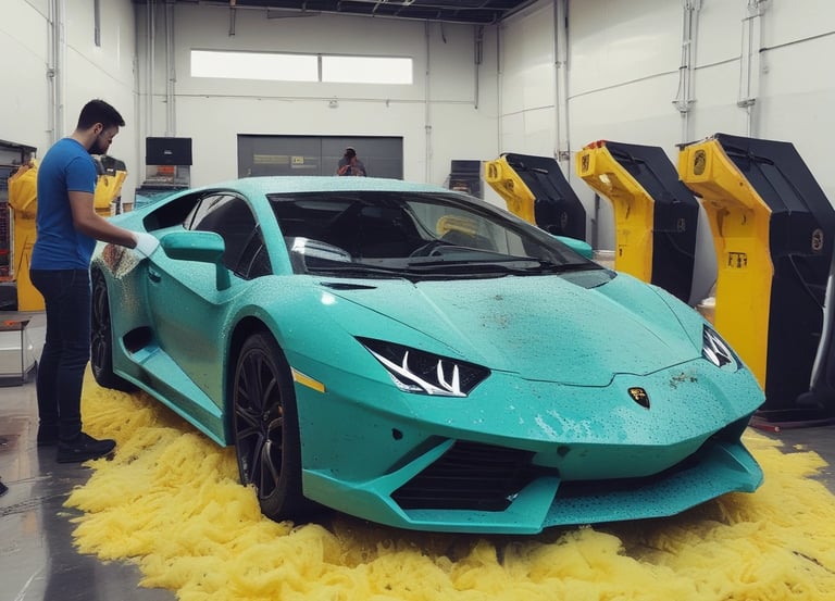 A high-quality image showcasing a shiny, detailed car.