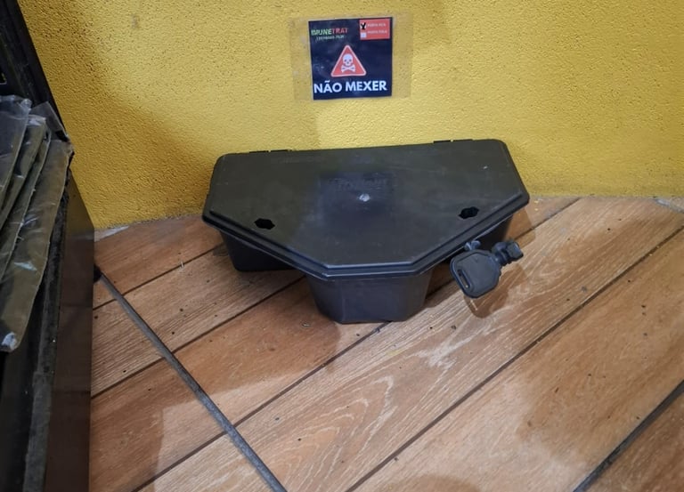 porta iscas para controle de ratos