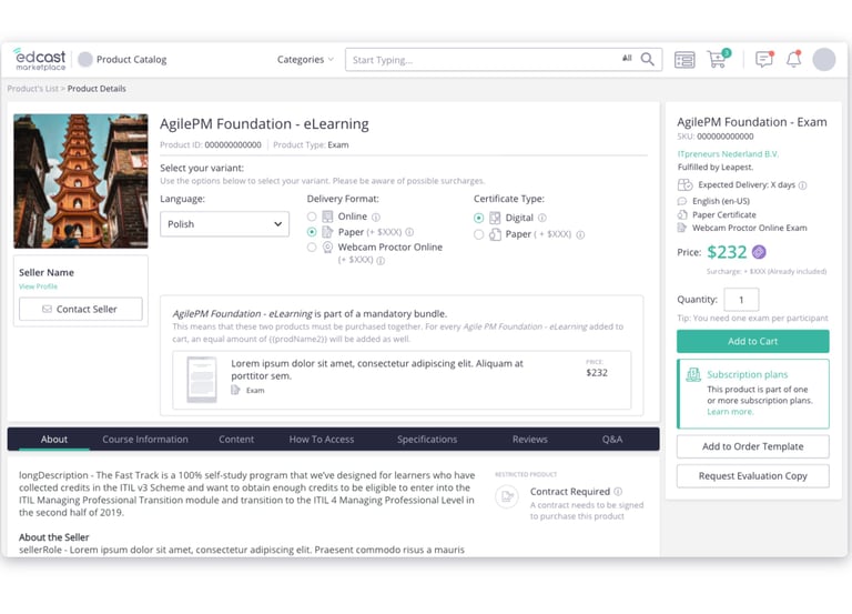 proposed product details page