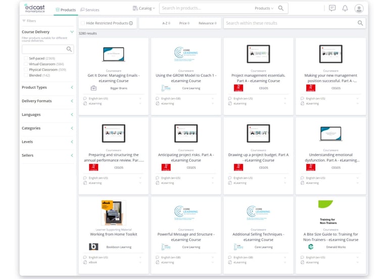 proposed product search results