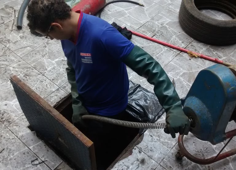 desentupimento da caixa de gordura