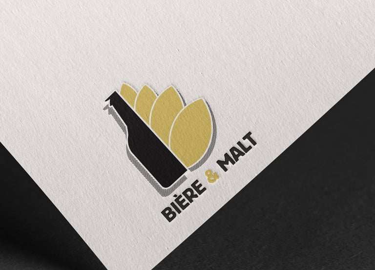 Logo Bière & Malt sur impression papier