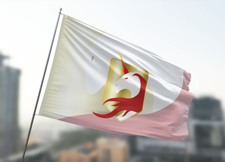 Logo Brigade du style sur drapeau