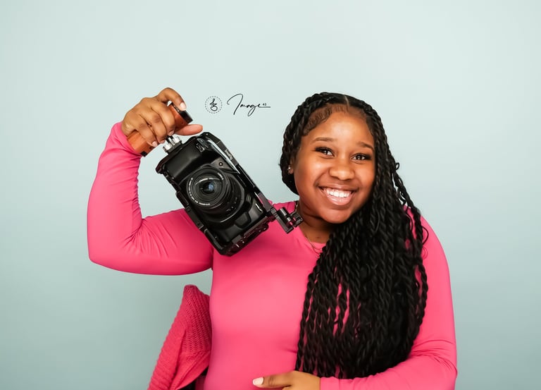 A Female Holding a camera