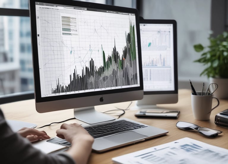 turned on flat screen monitor