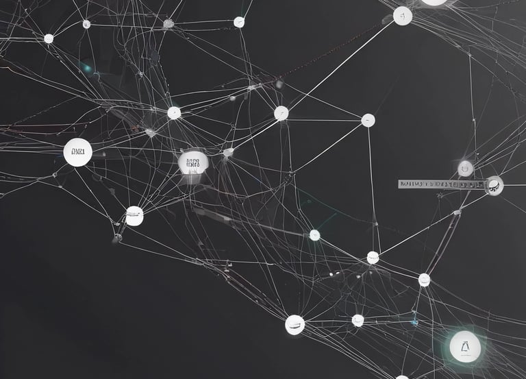 A digital illustration featuring a smartphone floating above a hexagonal platform, with gears and digital elements surrounding it. The screen displays a chatbot interface with various colored speech bubbles. The background is a solid light blue, emphasizing the technological theme. The text 'chatGPT' is displayed in 3D lettering on the right side.