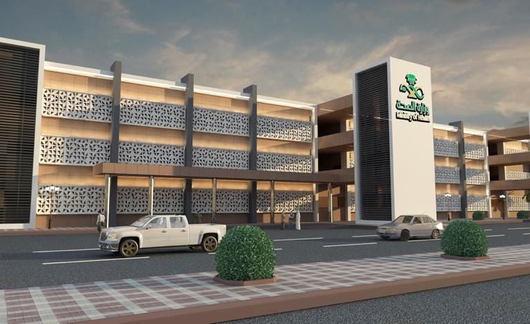 Glass facades-Cladding-aluminum windows - Structural Glazing - Curtain Wall - مستشفى حفر الباطن