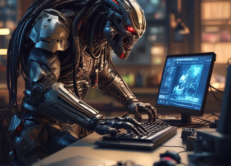 A futuristic webpage design with an animated virtual background.
