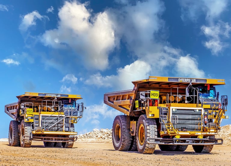 mining machinery, dump truck, yellow hauler