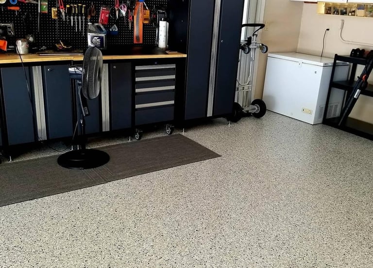 Epoxy Flake Garage Floor Clearwater, Florida 