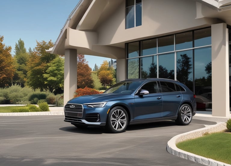 A professional applying window tint film to a car.