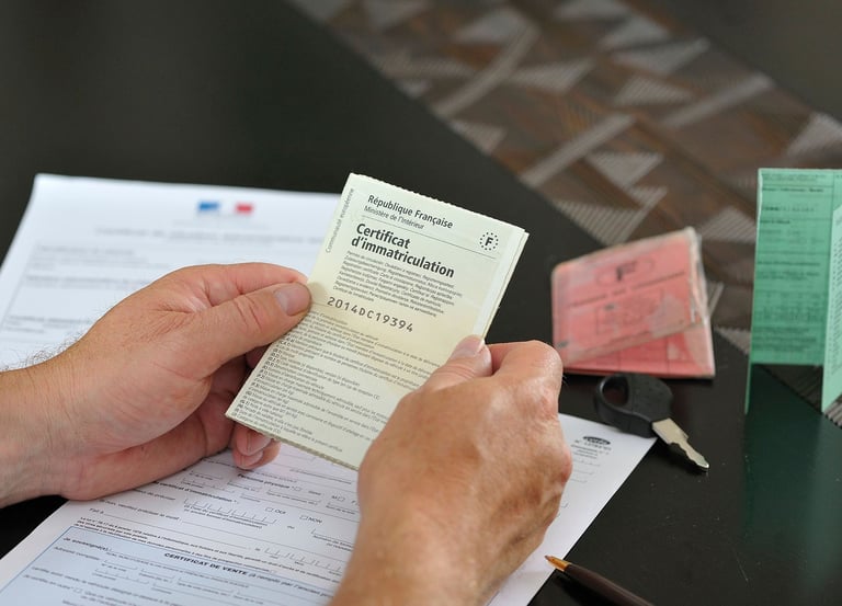 papier d'immatriculation