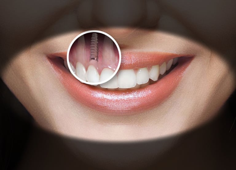 picture of a dental implant in the mouth