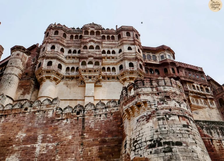 Mehrangarh Fort Jodhpur facade, filming location for The Dark Knight Rises movie scene.