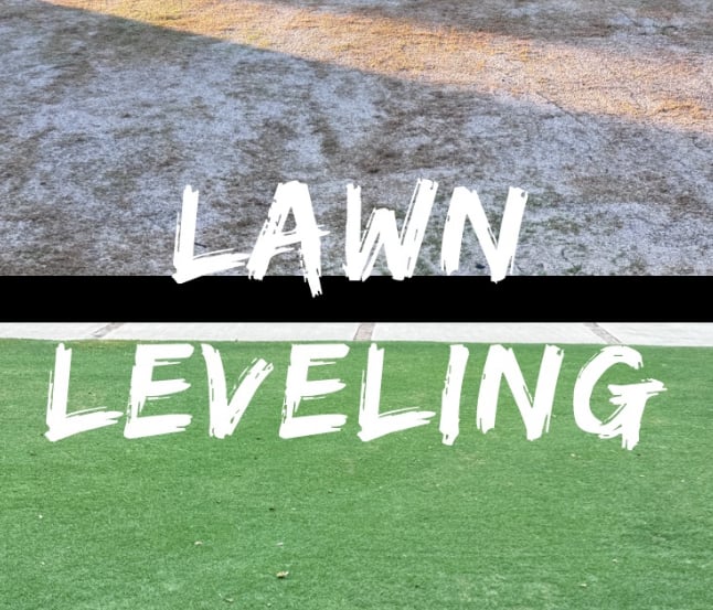 leveling lawn with sand