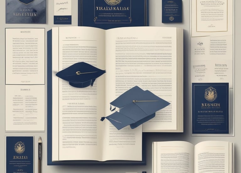 A professional translator working on academic documents.