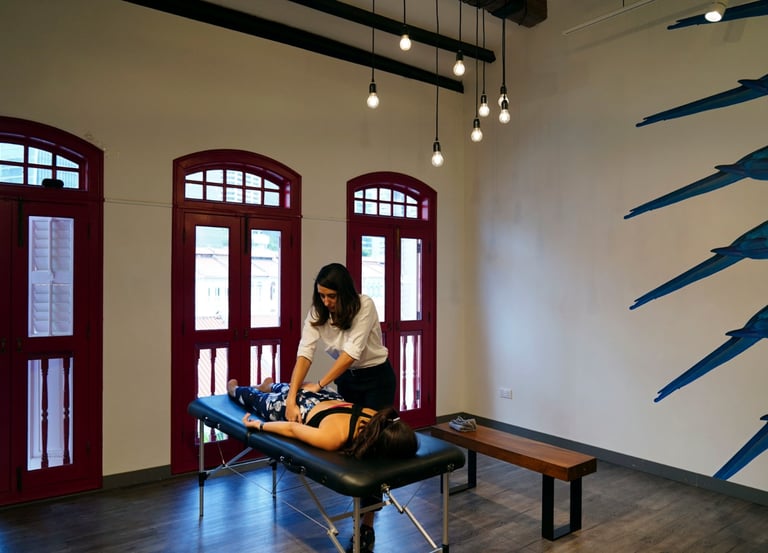 Osteopathy Malta treatment session with Olga Colombo