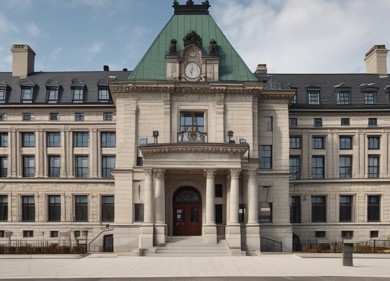 A professional commissioner administering an oath in a bright, welcoming office.