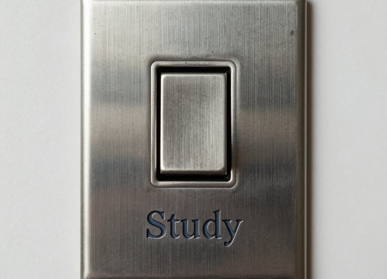 a metal switcher with the word study written on it