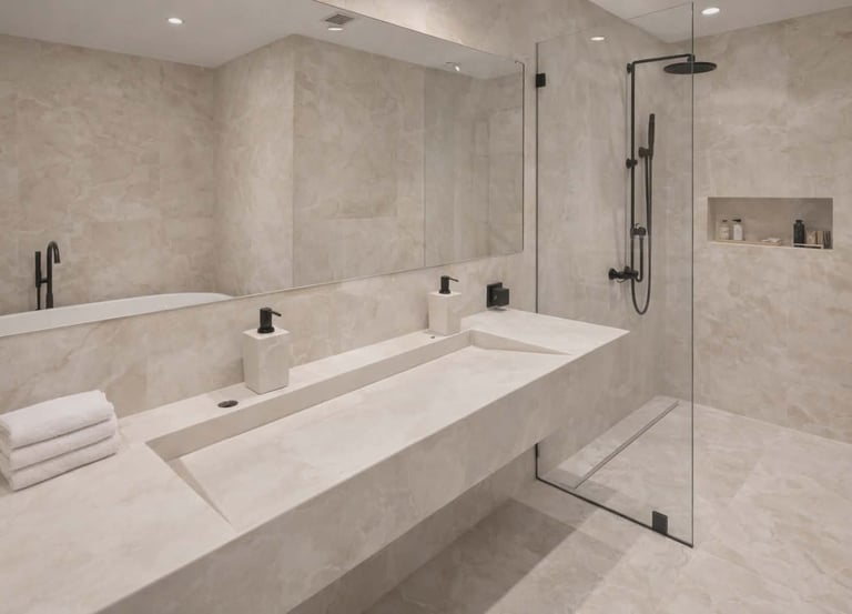 Rankų darbo kriauklė interjere