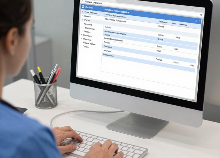 medical billing submission on computer