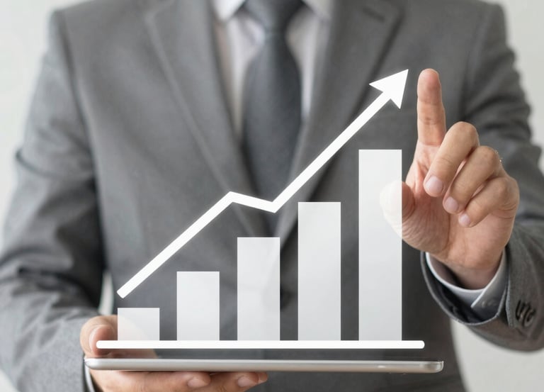 A dynamic neon-blue glowing abstract 3D shape floating against a deep purple and black gradient background, with subtle glassmorphism overlays.