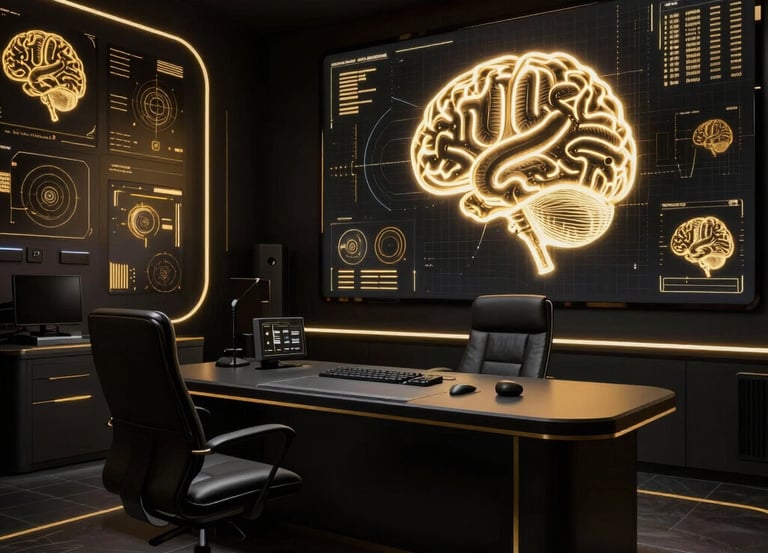 A vibrant illustration showing a brain with glowing dopamine pathways lighting up.
