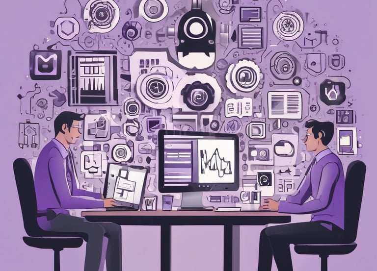 An engaging visual representing web development and marketing services.