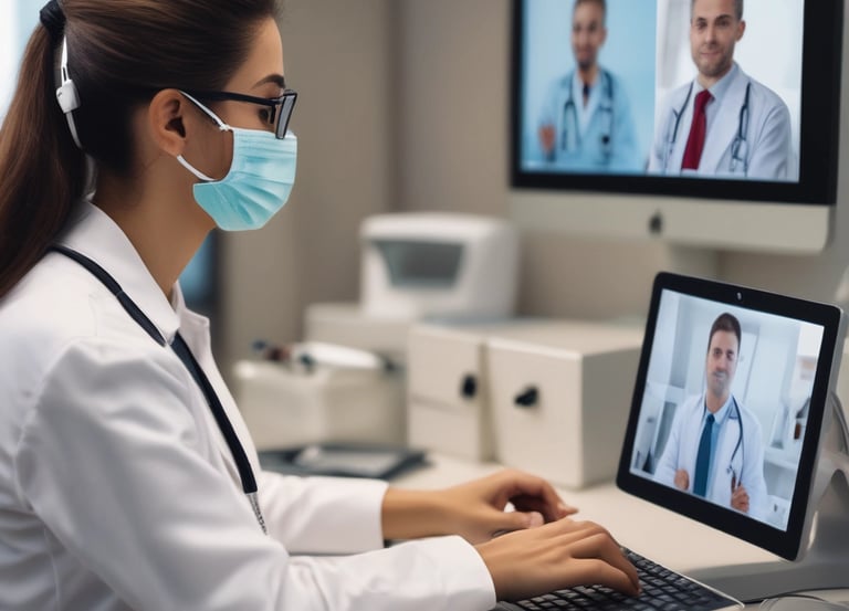 A friendly consultant speaking with a donor in a cozy office setting.
