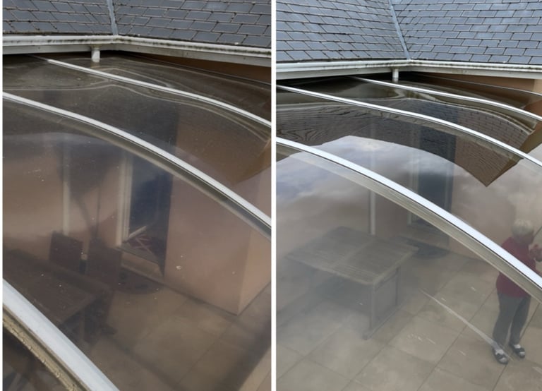 avant apres nettoyage pergola véranda chez particulier m&m services pro rouen