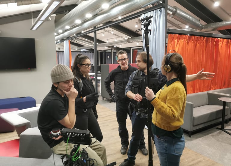 Alexander Androsov as film director on set of "Once A Spy".