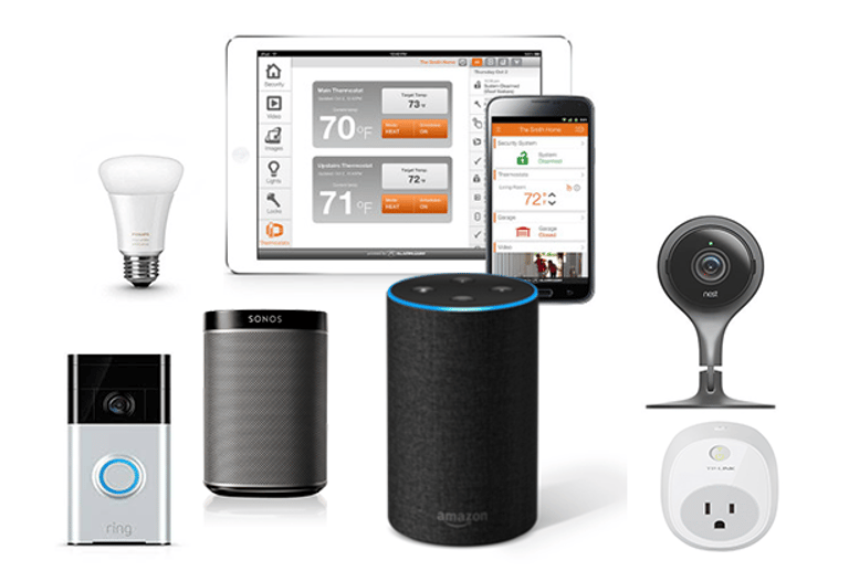 a smart home security system with a smart home security system