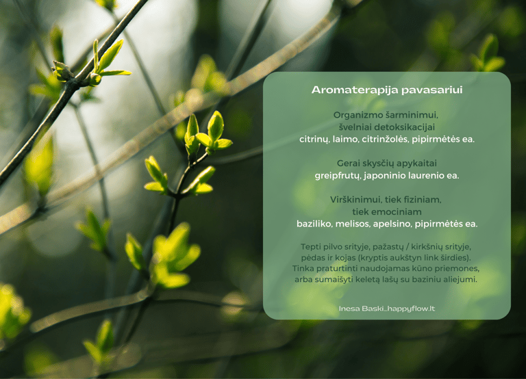 aromaterapija pavasariui