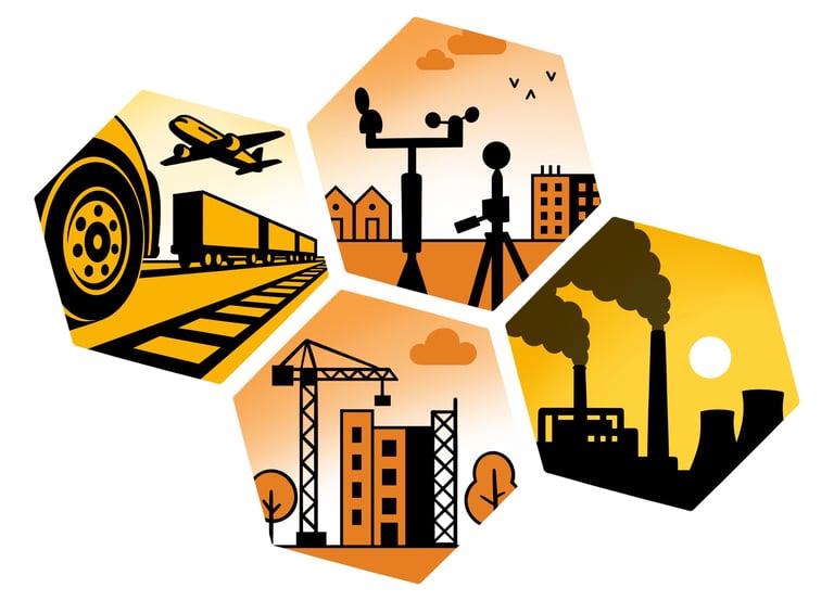 Logo de mesures en acoustique et qualité de l'air pour les transports, l''urbanisme et l'industrie