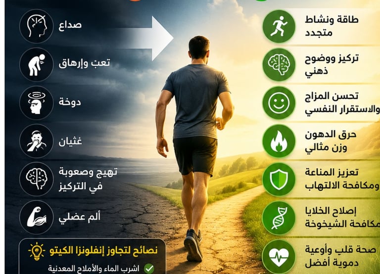 هل تعاني من إرهاق أو صداع أو دوخة أثناء الصيام؟ تعرّف على أسباب إنفلونزا الكيتو، وكيفية تخفيف أعراض