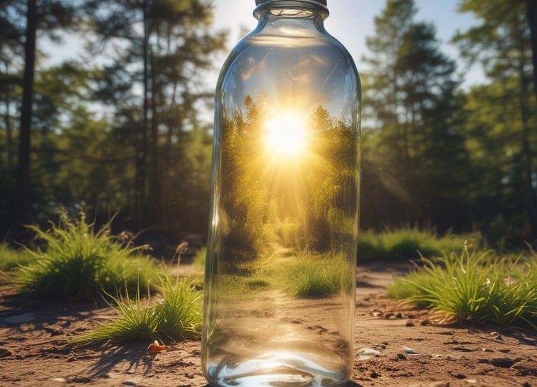 A vibrant factory floor with machines processing recycled plastic pellets under bright lights.