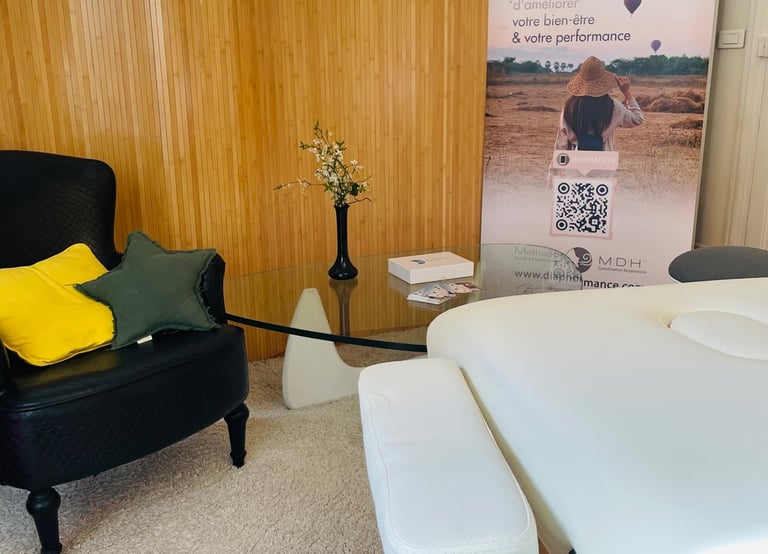 Chanteur et athlète pratiquant des exercices respiratoires pour bien-être et performance