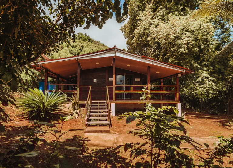 vista frontal da pousada