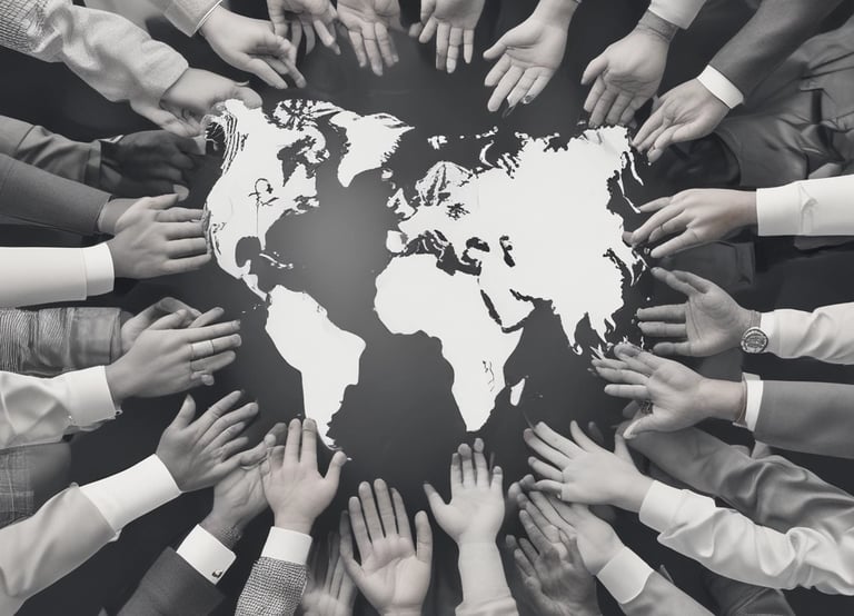 A dynamic team collaborating over advanced AI sensory technology in a modern office.