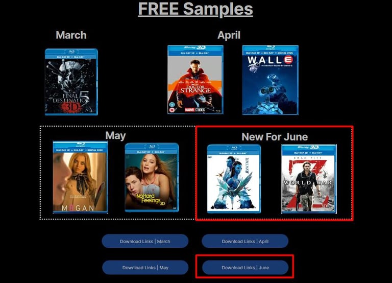 free samples for June