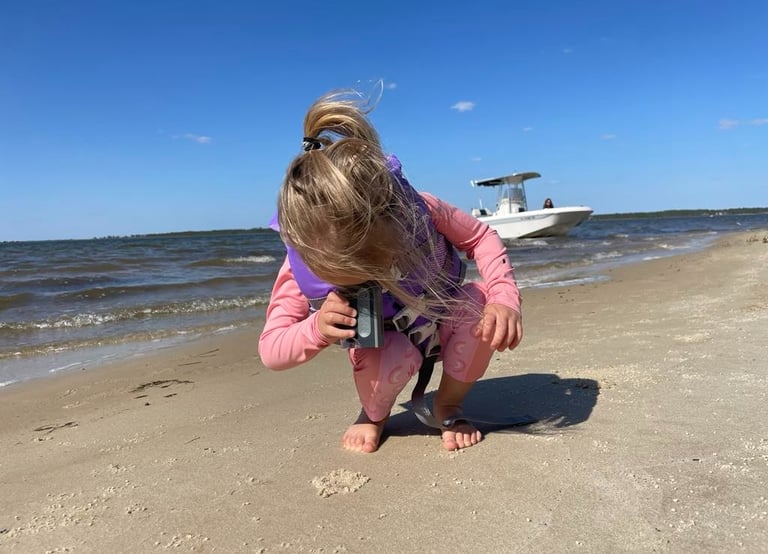 girl on a marine biology adventure in south walton
