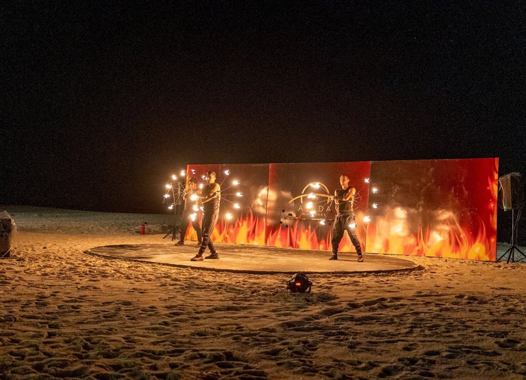 Ayada Maldives sea salt bbq dinner fire show