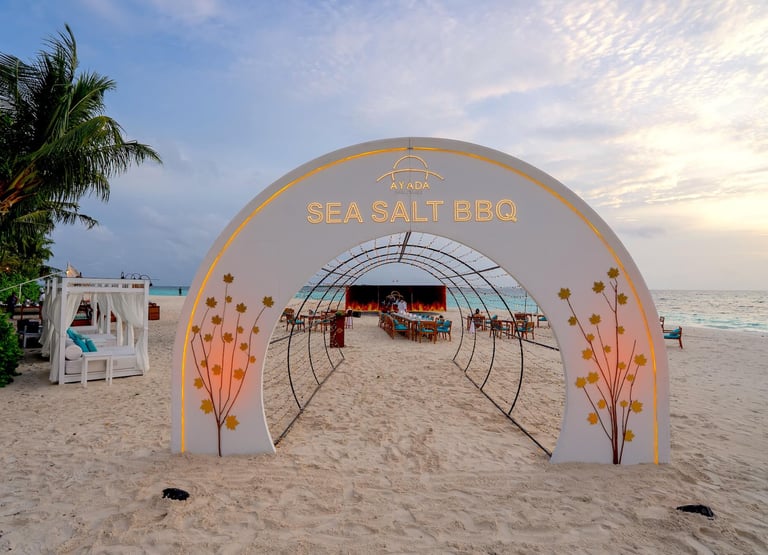 Ayada Maldives sea salt bbq dinner