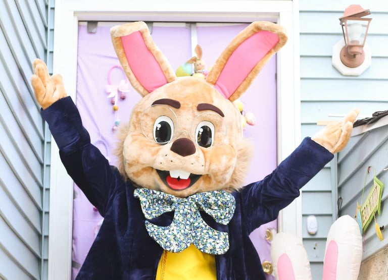 Easter Bunny poses for a photo